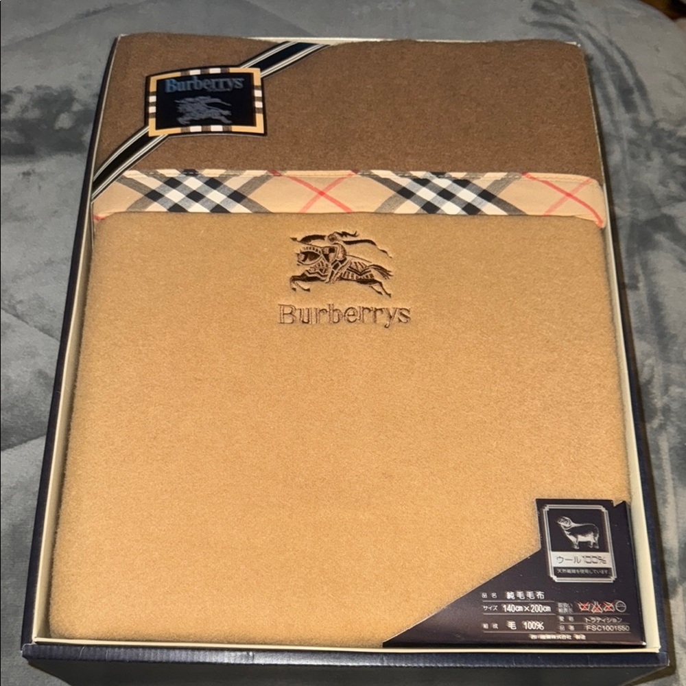 Burberry’s blanket is brand new tan cooor